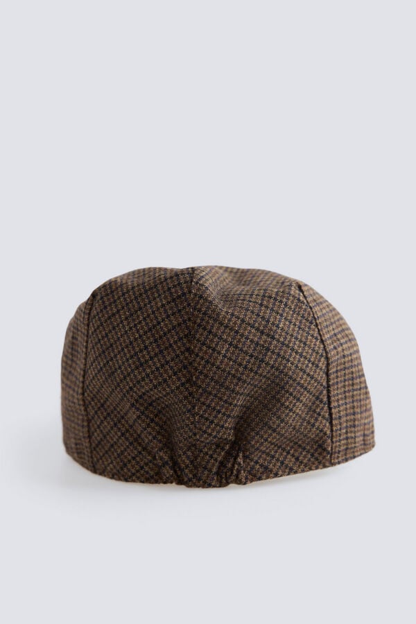 Springfield Plaid flat cap mink