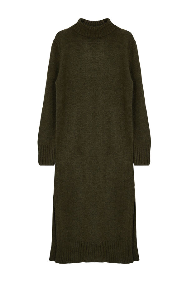 Trendyol Vestido de punto midi kaki