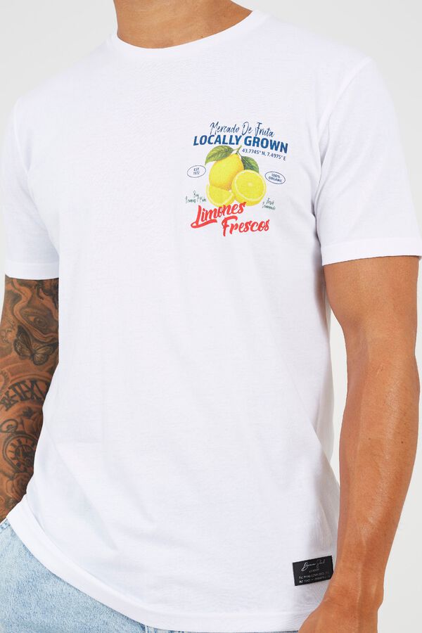Brave Soul Printed short sleeve T-shirt white