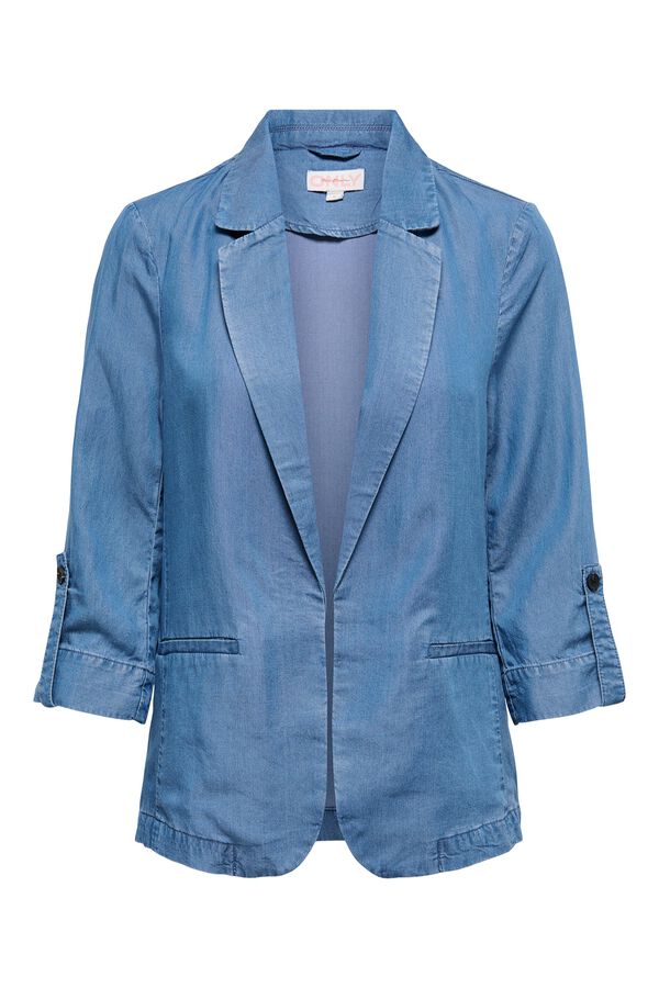 Only Offener Tencel-Blazer Blau