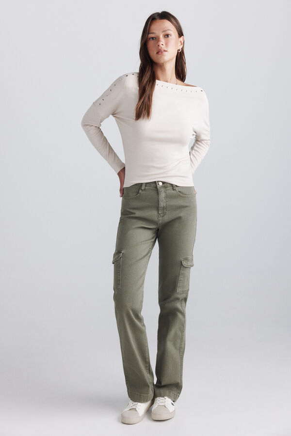 Springfield Studded top blue