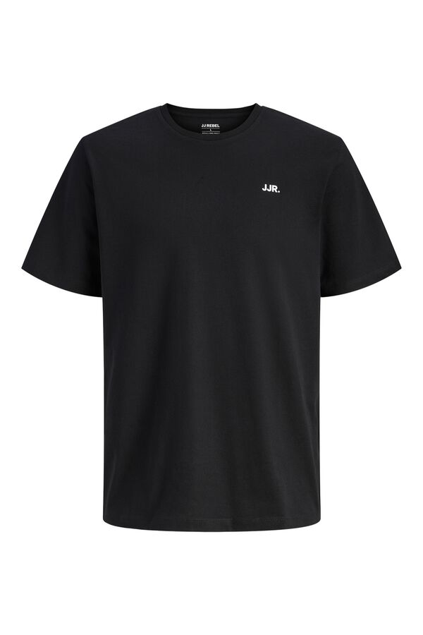 JJ REBEL Kurzarm-T-Shirt Regular Schwarz