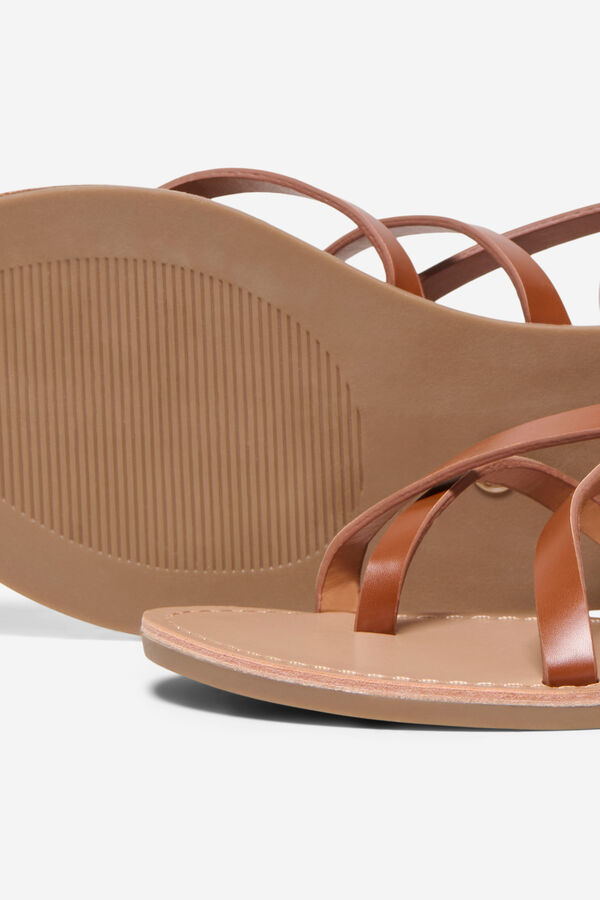 Only Roman flat sandal nude