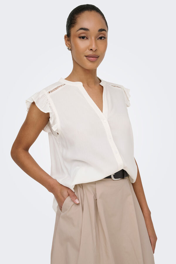 Only Sleeveless blouse blanc