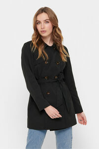 Only Gabardina midi con cintur&oacute;n