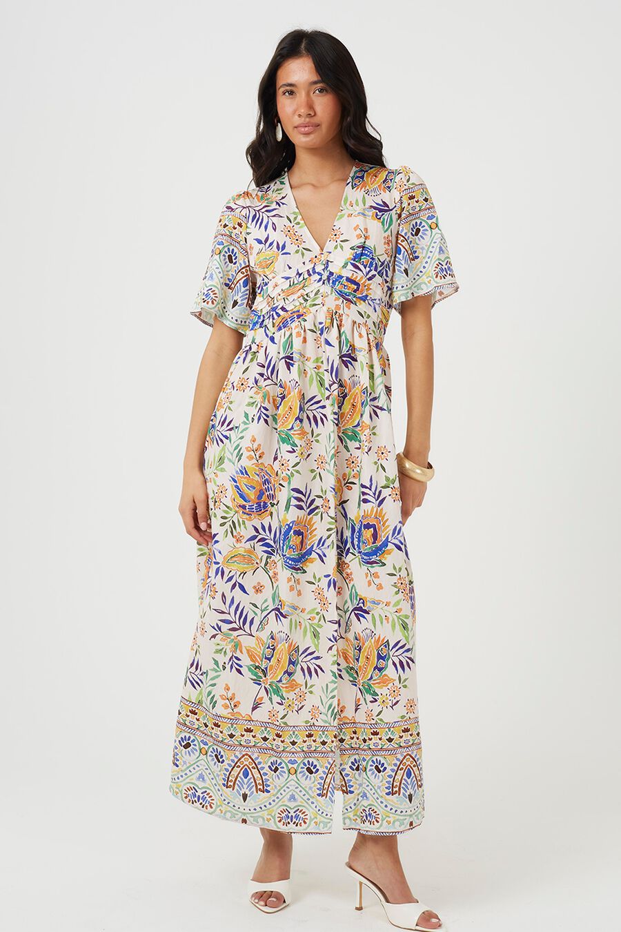 Vestido largo estampado