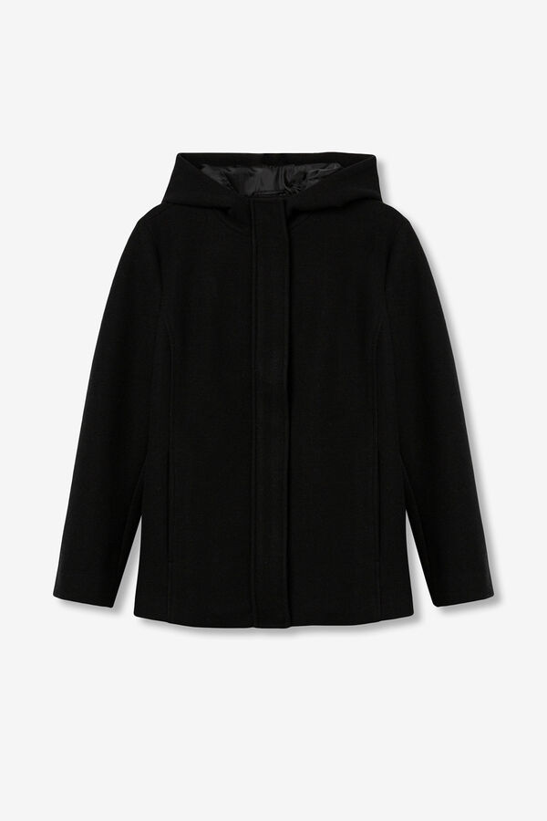 Tiffosi Short coat with hood black