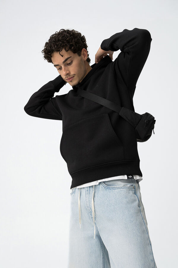 Tiffosi Young Hoodie b&aacute;sico negro