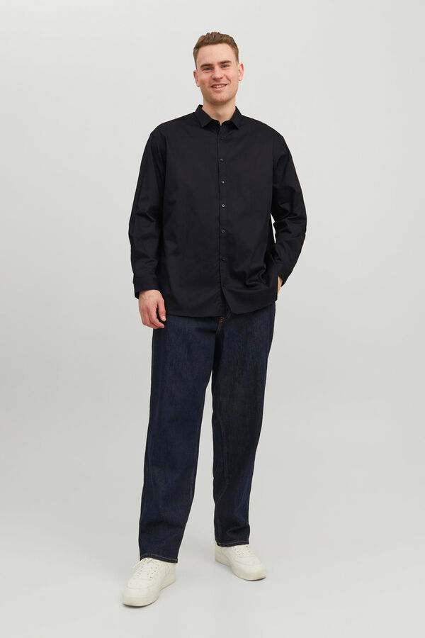 Jack & Jones PLUS classic slim fit shirt black