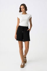 Tiffosi Shorts casual fluido negro