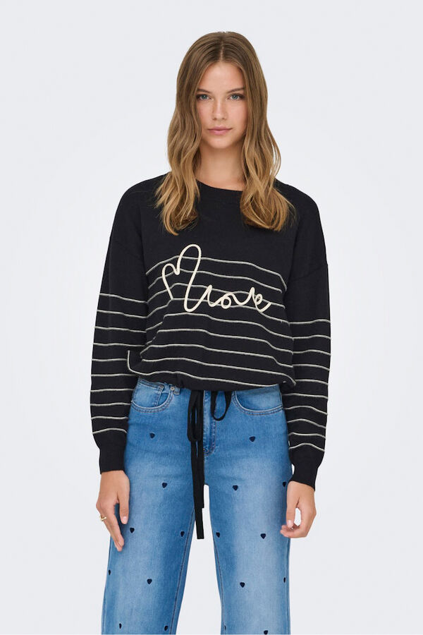 Only Jersey texto frontal negro