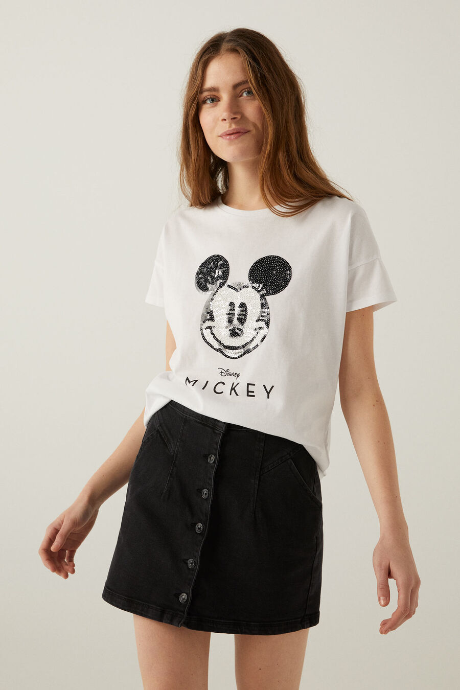 T-shirt mickey paillettes