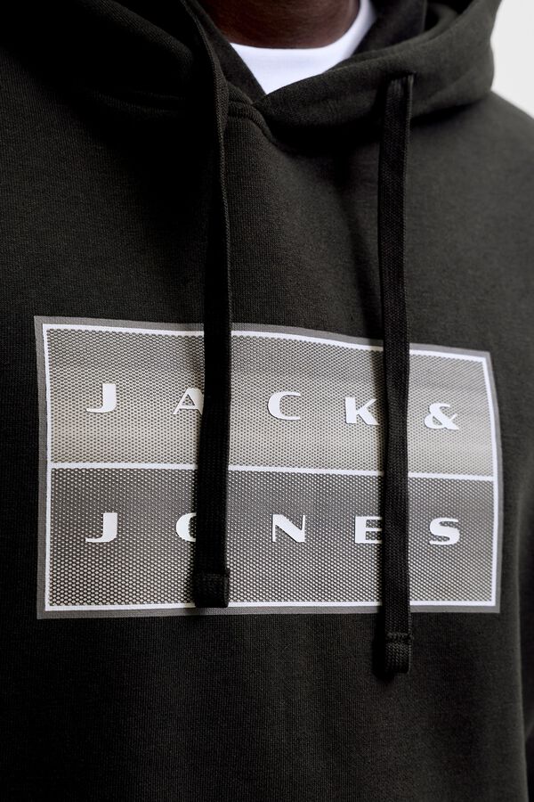 Jack & Jones PLUS Sweatshirt regular com capuz preto