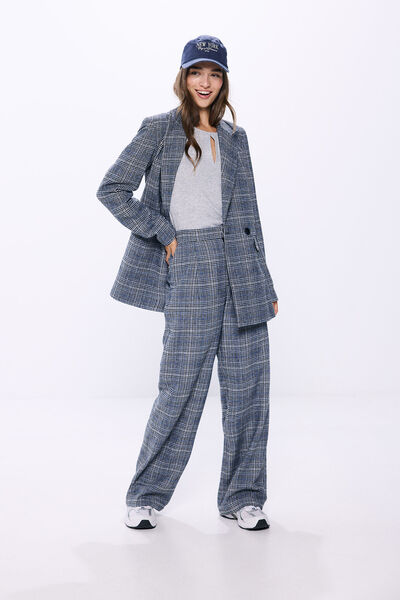 Springfield Straight check blazer stone