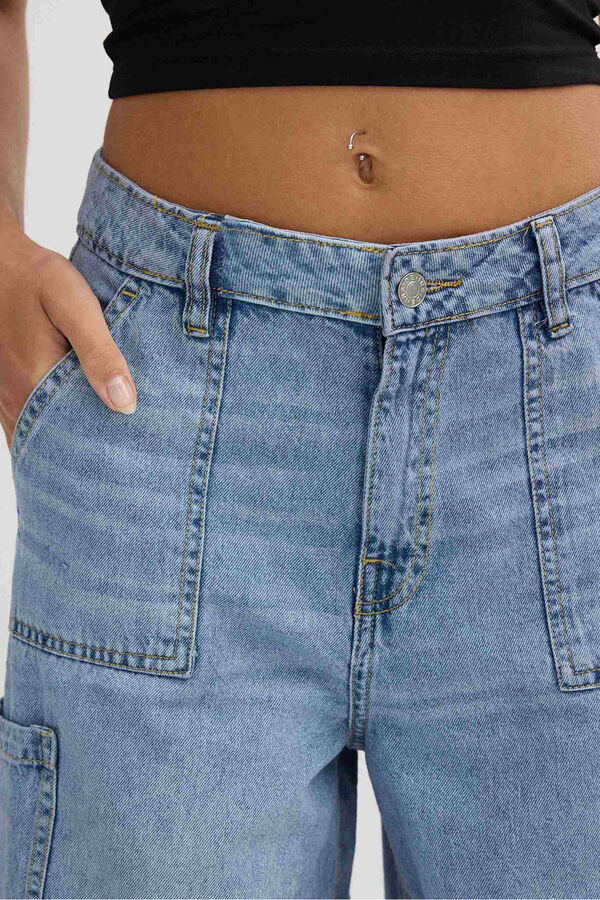 Inside Cal&ccedil;a Jeans de Perna Larga com Bolsos azul