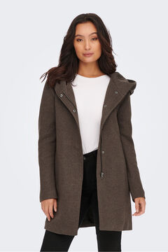 Only Abrigo midi con capucha