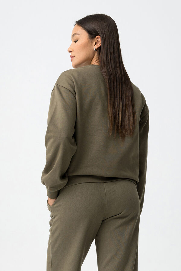 Tiffosi Sweatshirt with Front Embroidered beige