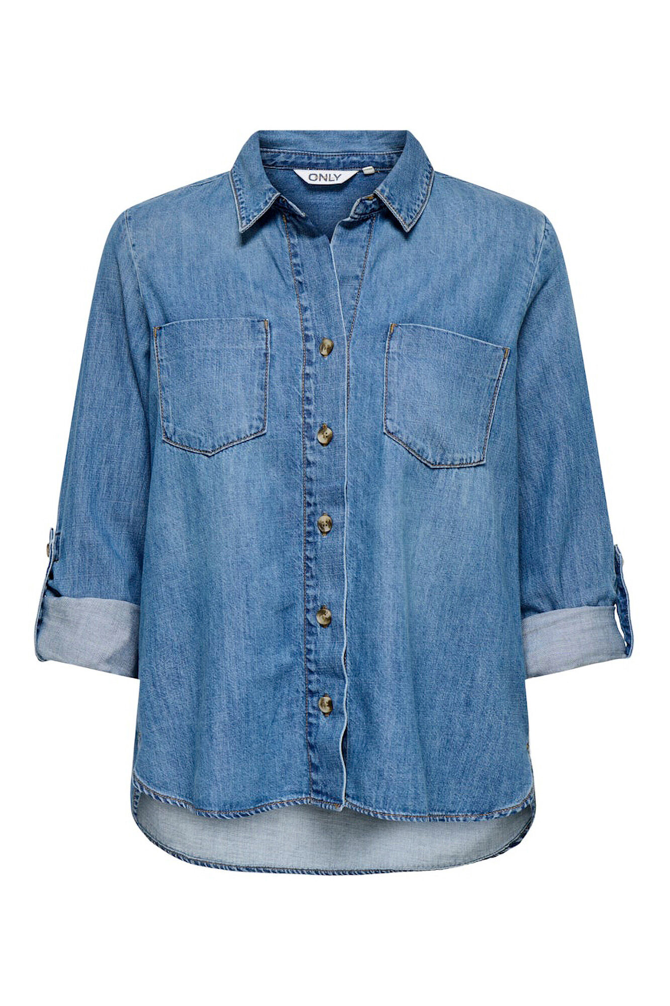 Only Camisa vaquera bolsillos frontales