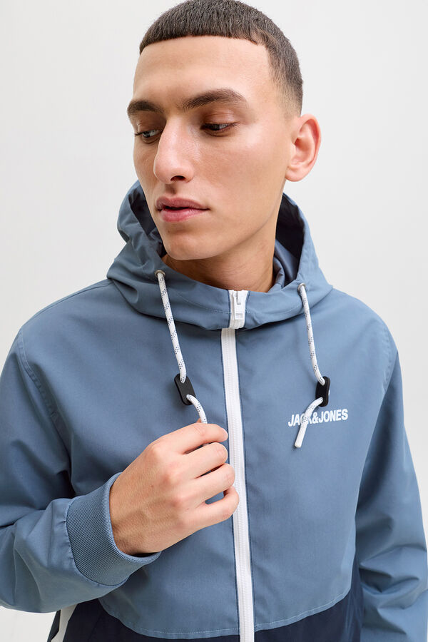 Jack & Jones bomber jacket with hood grey