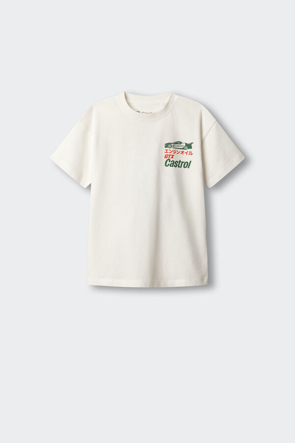 Springfield Kids Green short sleeve car T-shirt KIDS beige