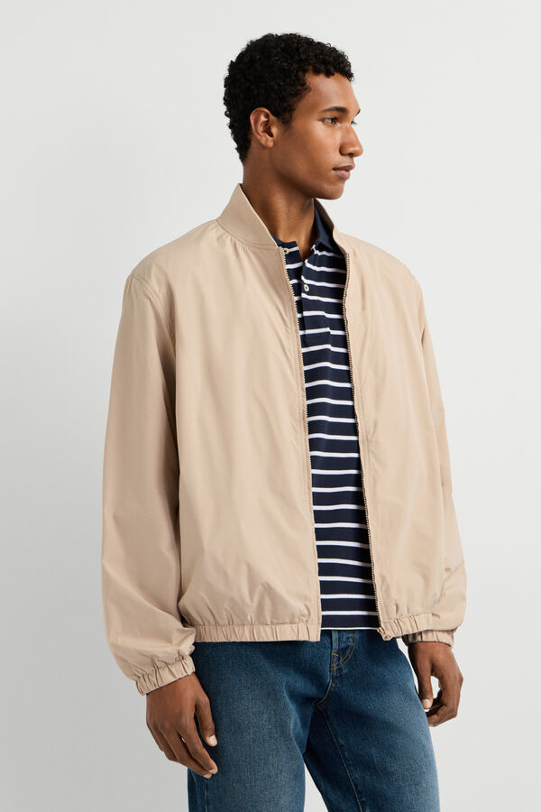 Pepe Jeans Bomber jacket with piping grey