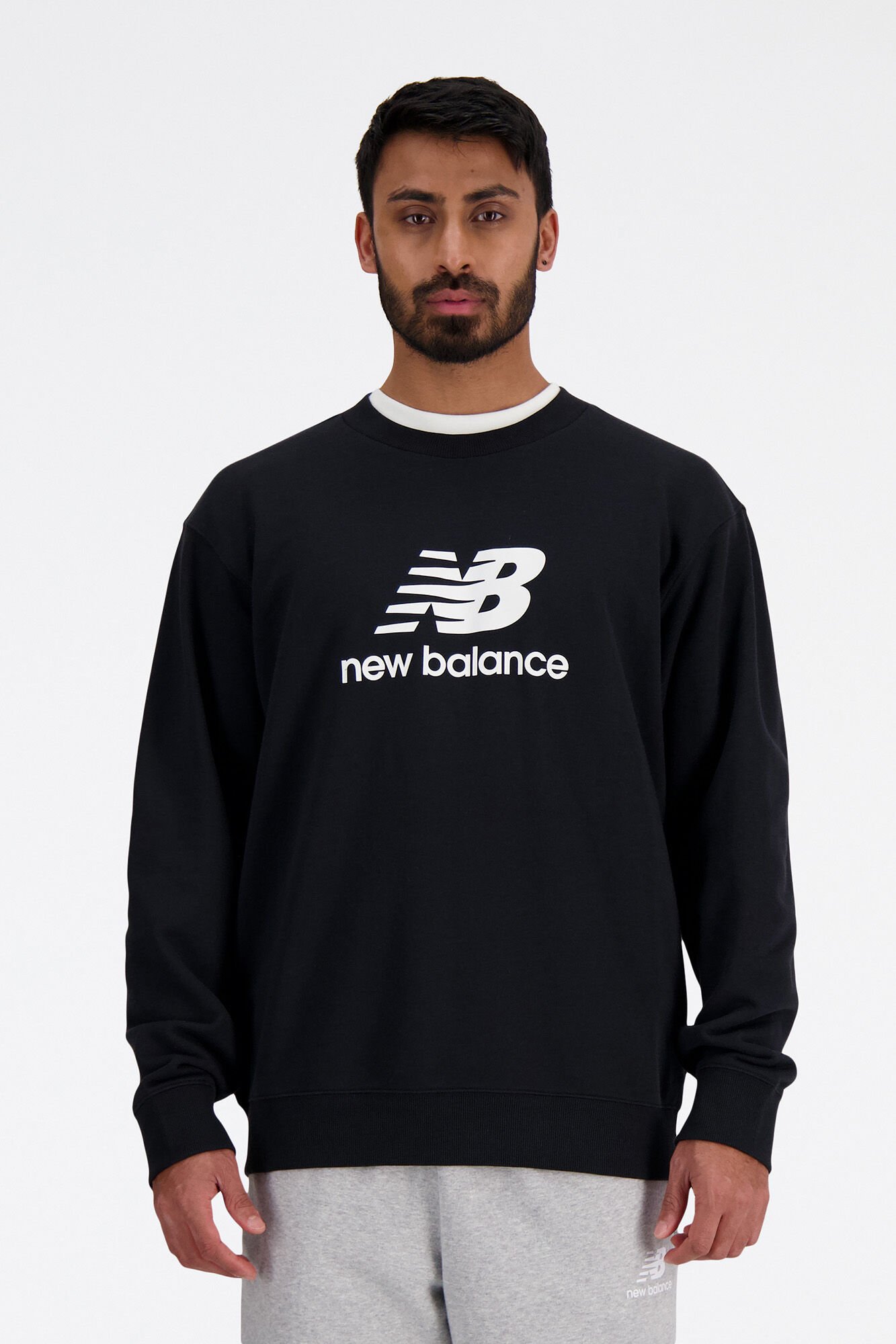 New Balance Sweatshirt com capuz e logotipo empilhado