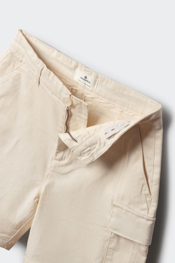 Springfield Kids Bermuda chino cargo de menino branco