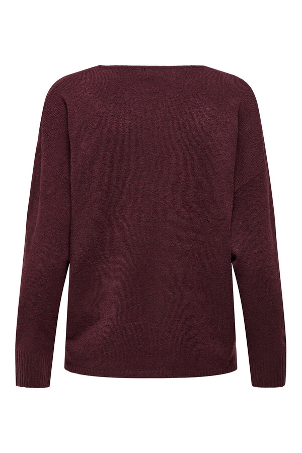 Only Jersey de cuello pico morado/lila