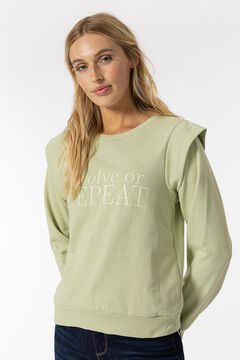 Springfield Sweatshirt with embroidered text green