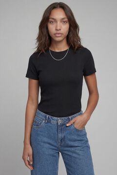 JJ REBEL T-shirt canelada ajustada