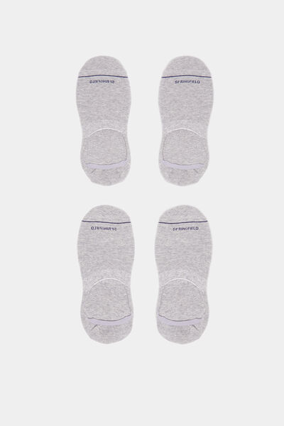 Springfield Pack of 2 basic invisible socks gray