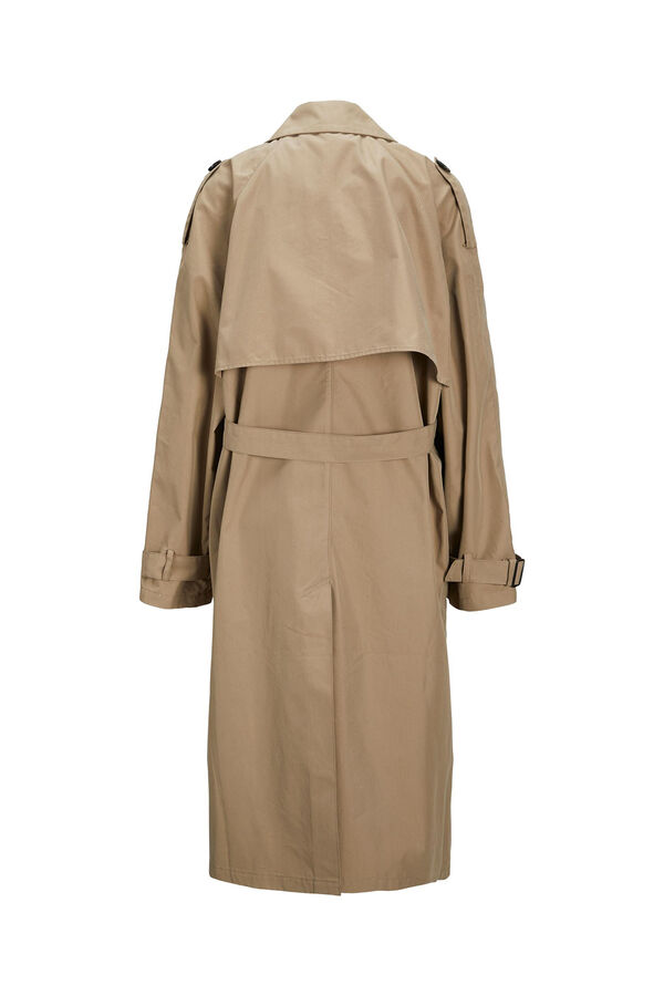 Springfield Trench coat maxi cut with belt smeđa