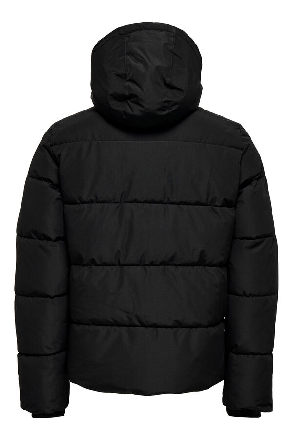 Only & Sons Puffer jacket with hood black
