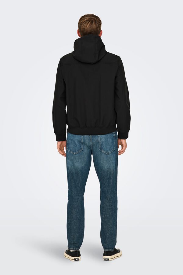 Only & Sons Casaco t&eacute;cnico estilo bomber para homem preto