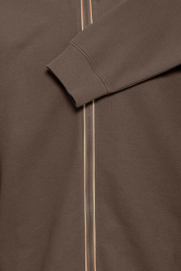 Blend High neck zip fastening sweatshirt nude