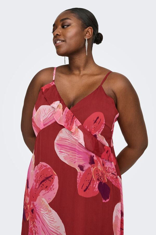 Only Carmakoma Plus size midi dress red