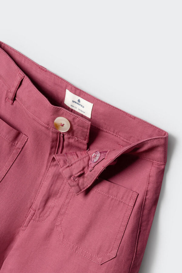 Springfield Kids Pantal&oacute;n tencel ni&ntilde;a morado/lila