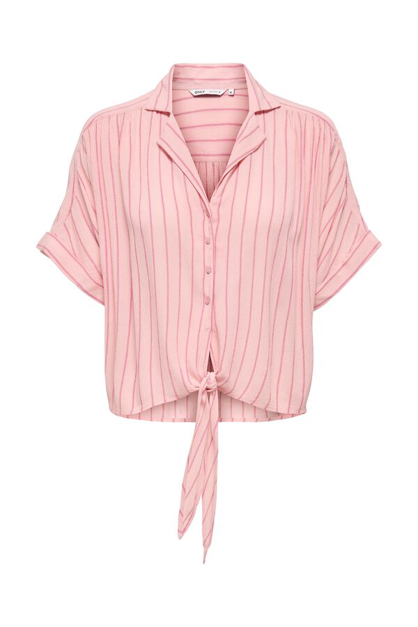 Only Short sleeve crop shirt red