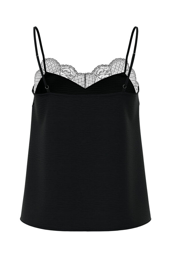 Pieces Top de renda preto