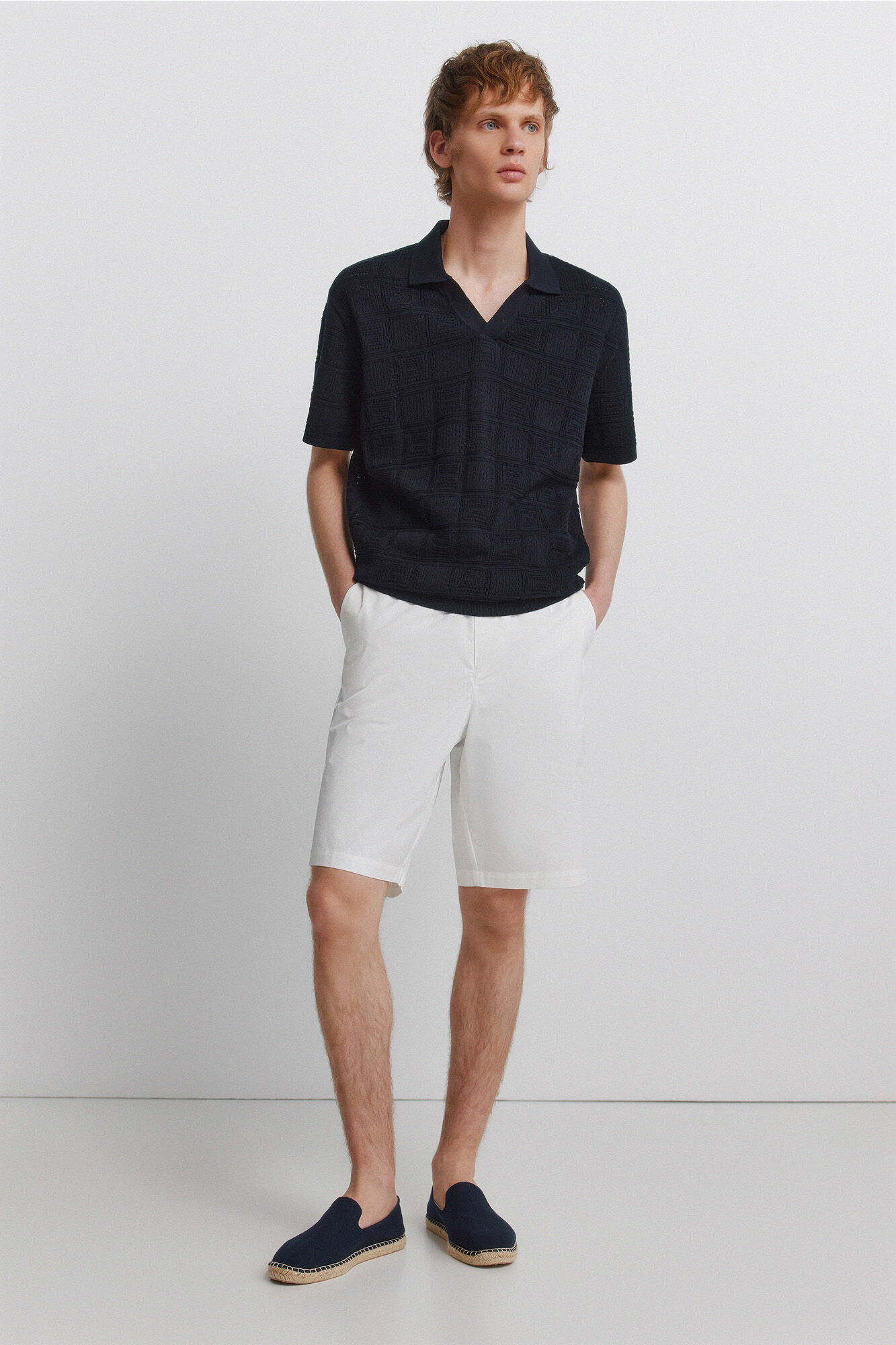 Springfield Relaxed fit cotton Bermuda shorts