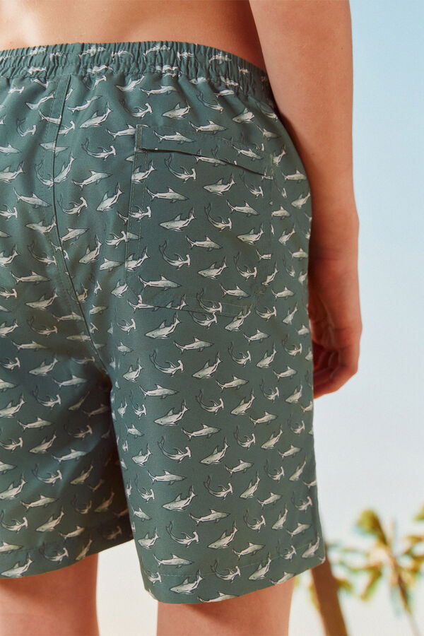 Springfield Kids Fato de banho Tubar&otilde;es menino verde