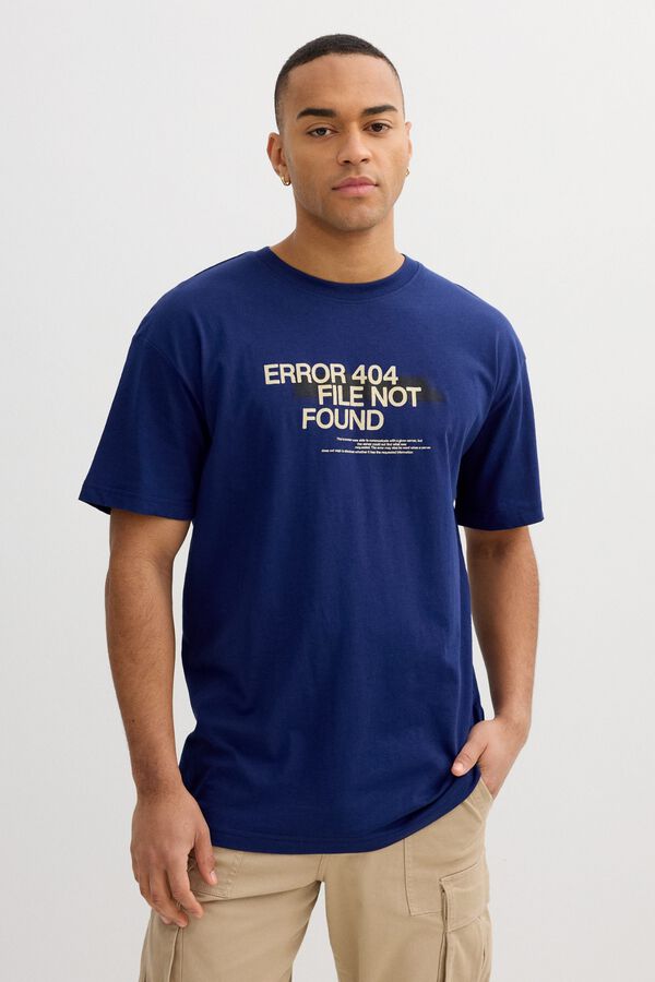 Inside T-Shirt Error 404 Blau