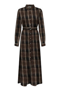 Only Vestido largo camisero satinado