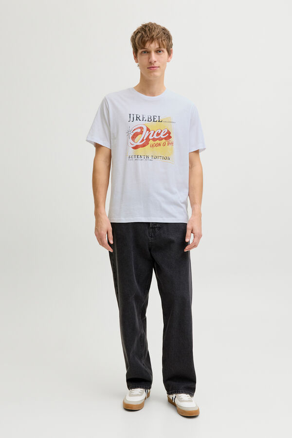 JJ REBEL Relaxed Fit T-Shirt Wei&szlig;