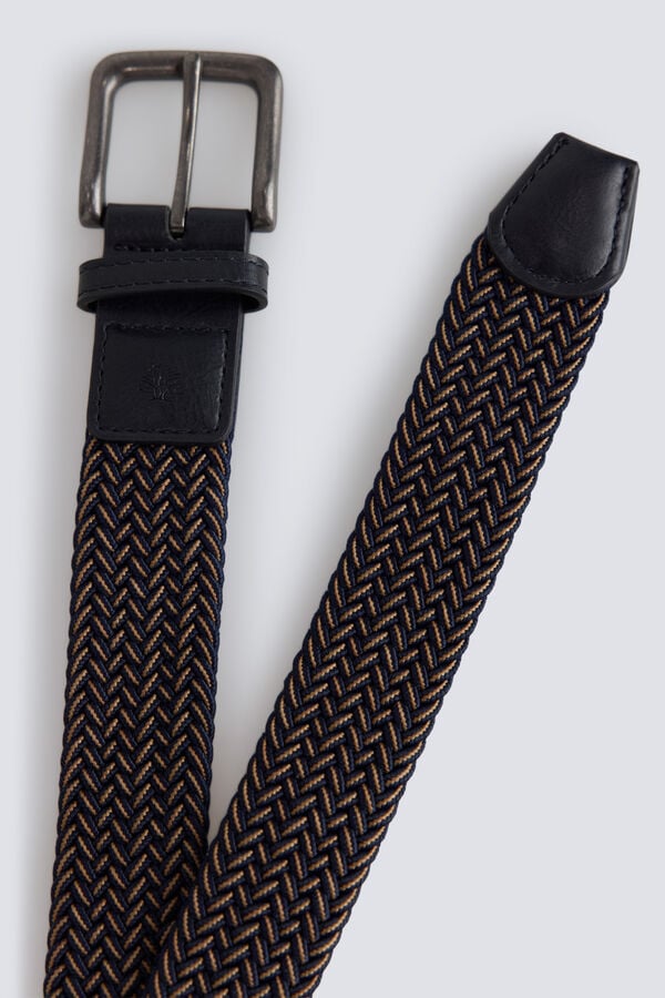 Springfield Multicoloured braided belt blue
