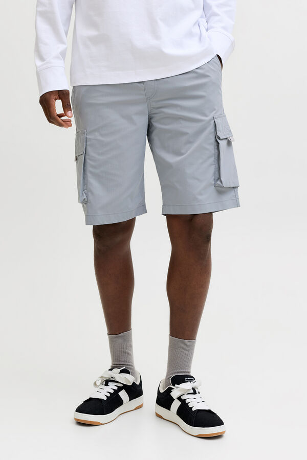 Jack & Jones Cargo-Jogging-Bermudas Grau