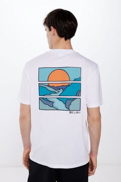 Springfield T-shirt sunset blanc