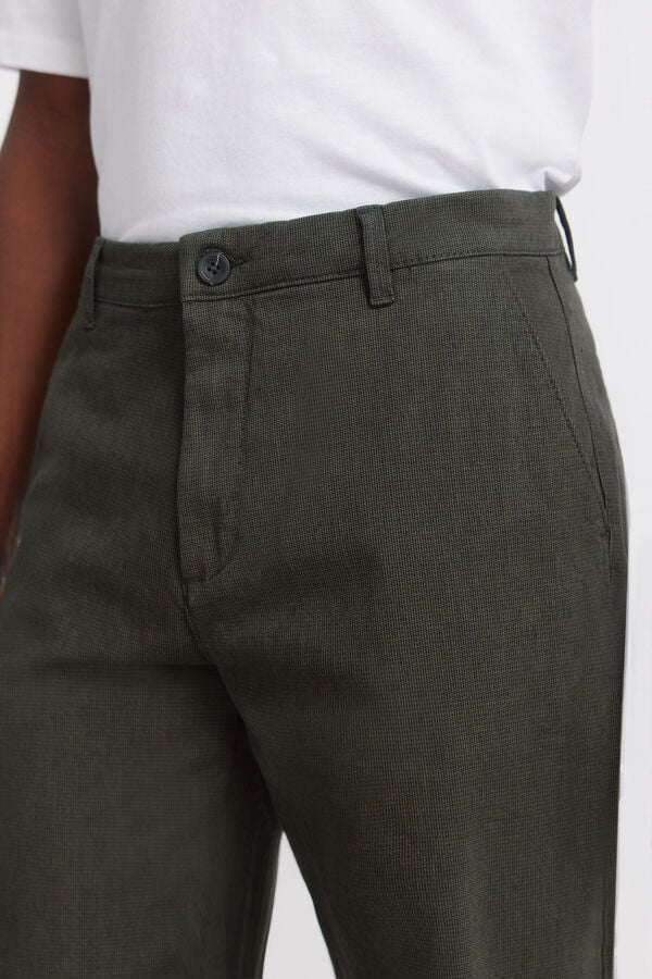 Springfield Pantalón estructura comfort fit kaki