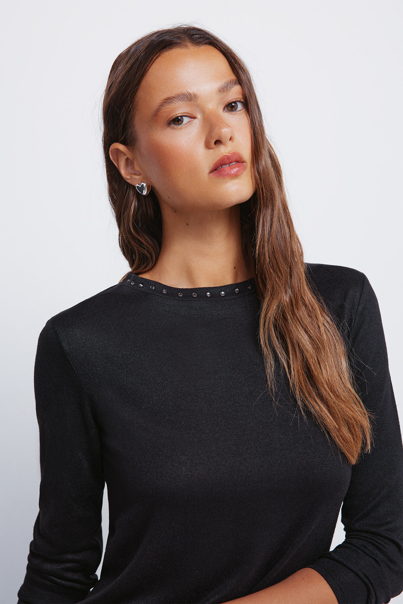 Springfield Studded neck T-shirt