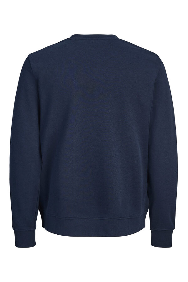 Jack & Jones PLUS Cotton short sleeve sweatshirt blue